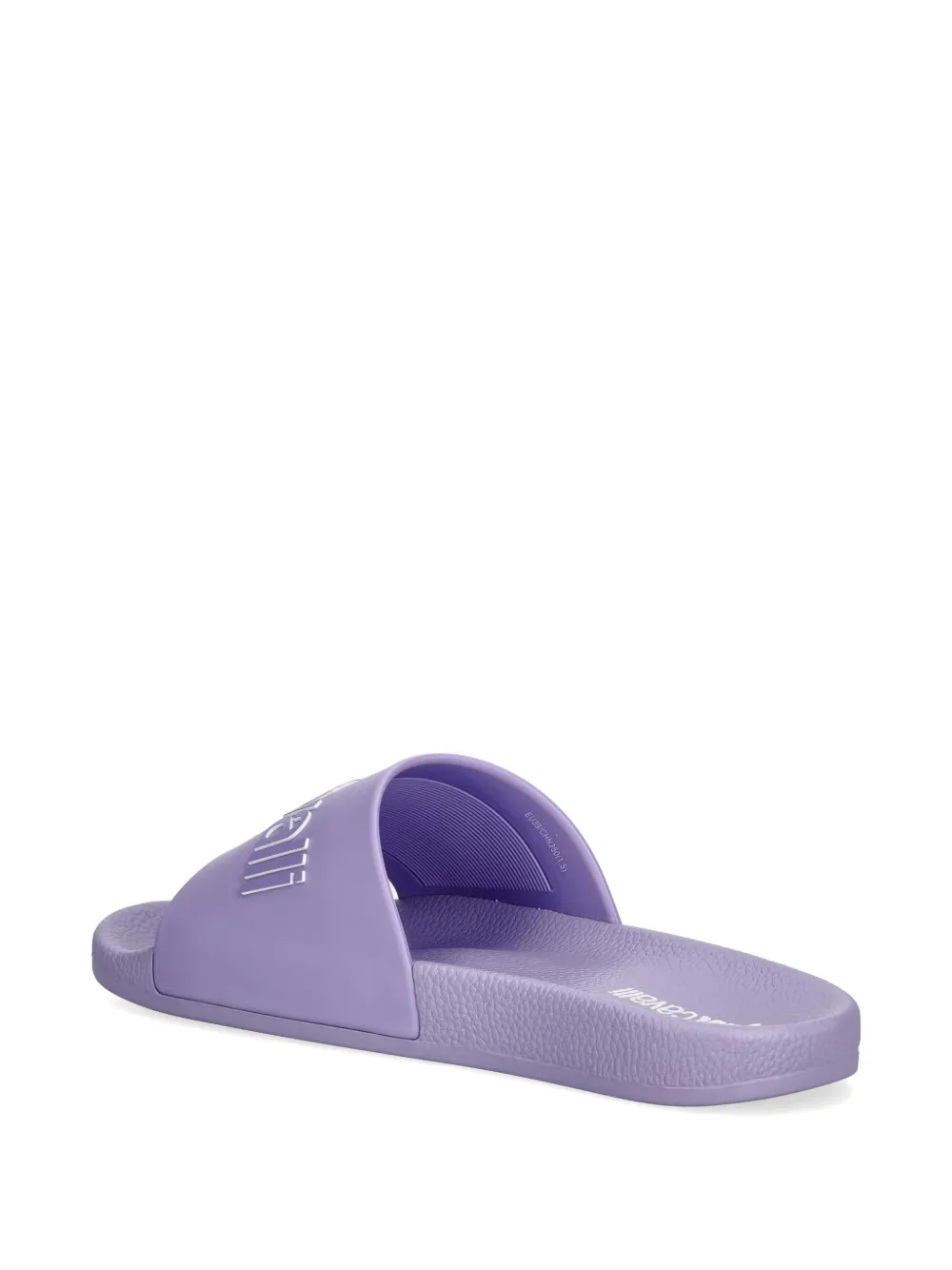 Just Cavalli logo-embossed slides Paars