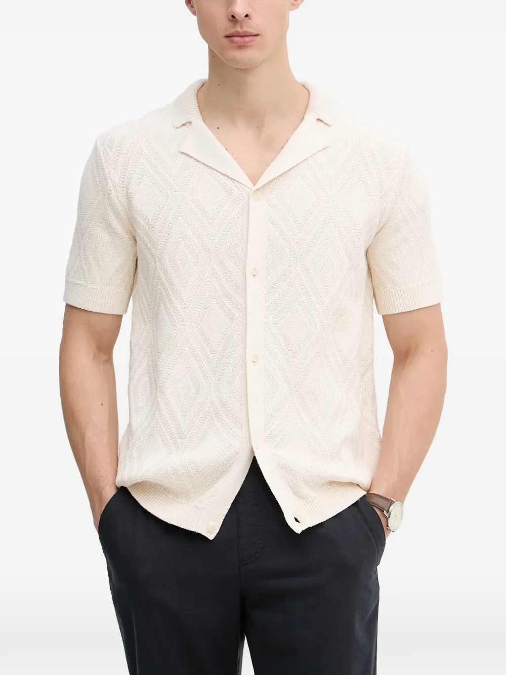 Joop! Diamor short-sleeve cardigan - Toni neutri
