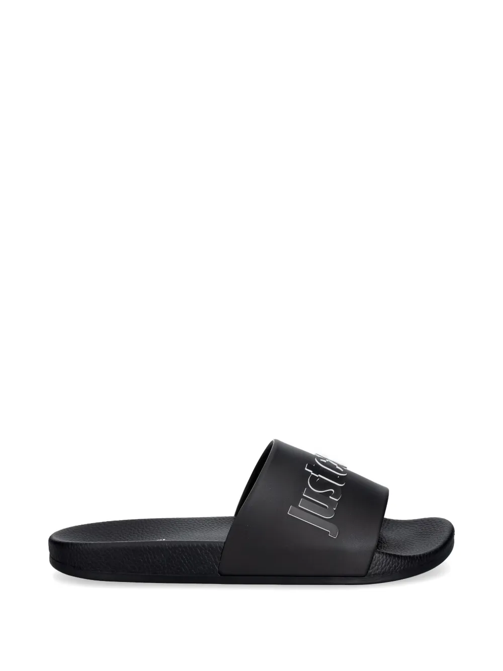 Just Cavalli logo-embossed slides - Schwarz