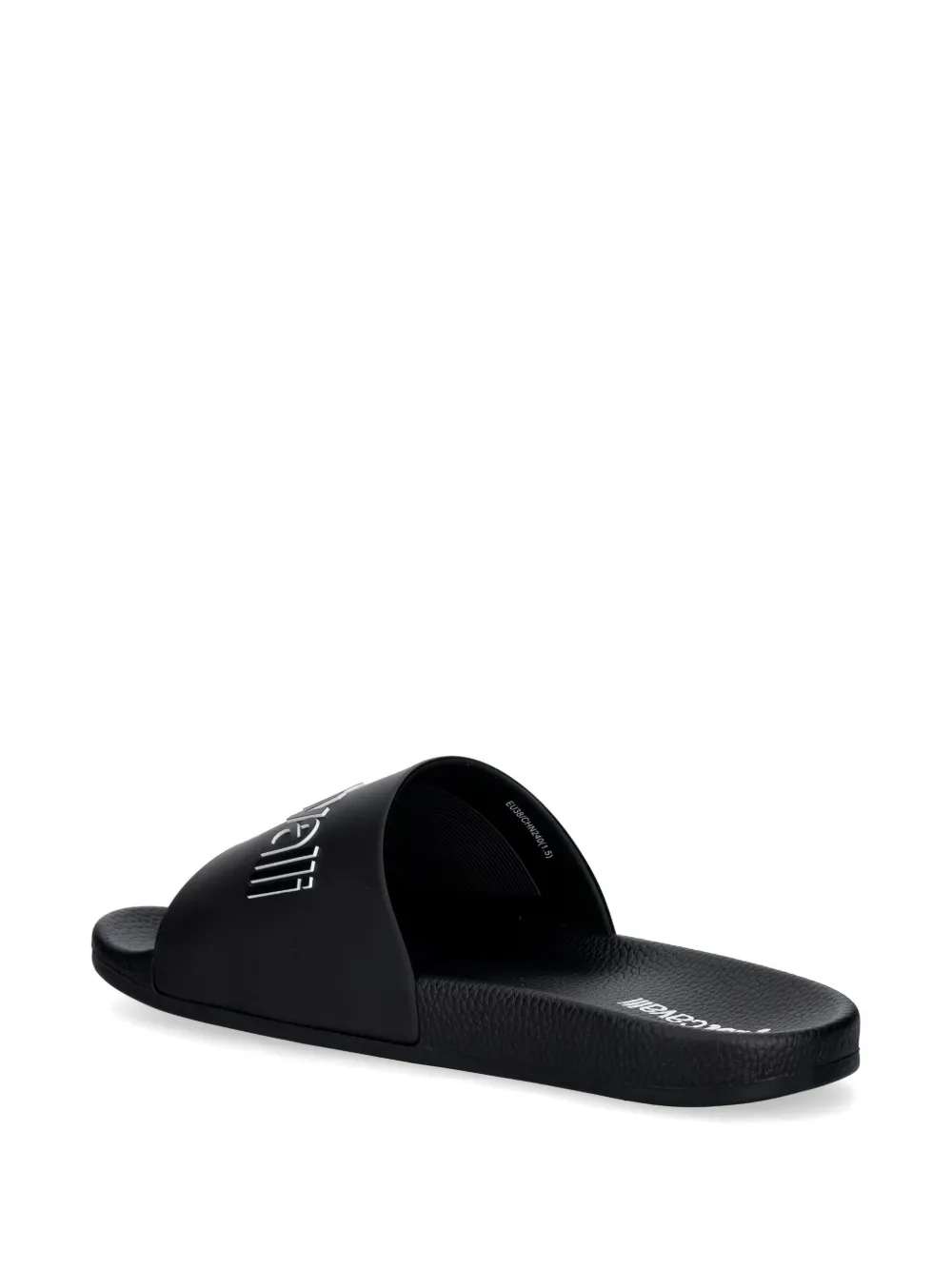 Just Cavalli logo-embossed slides Zwart