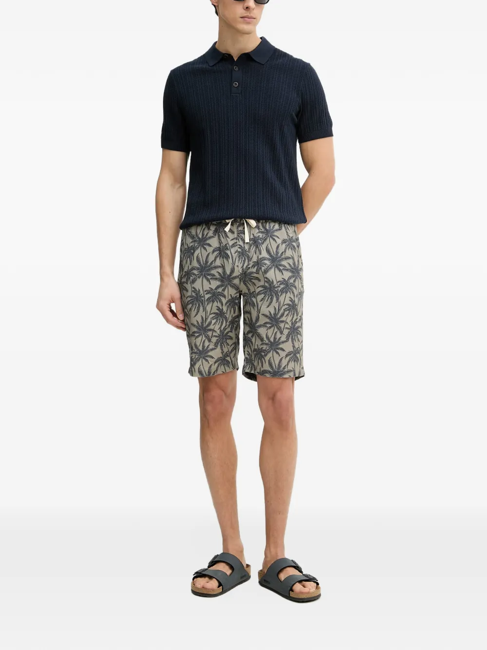 Joop! Poloshirt met textuur Blauw