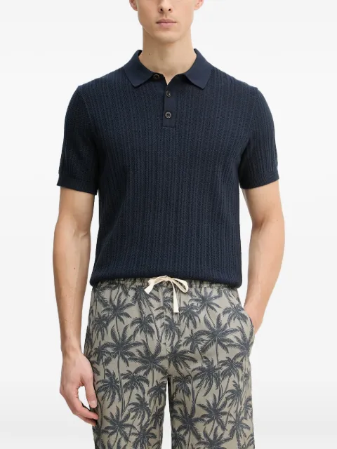 Joop! textured-knit polo shirt