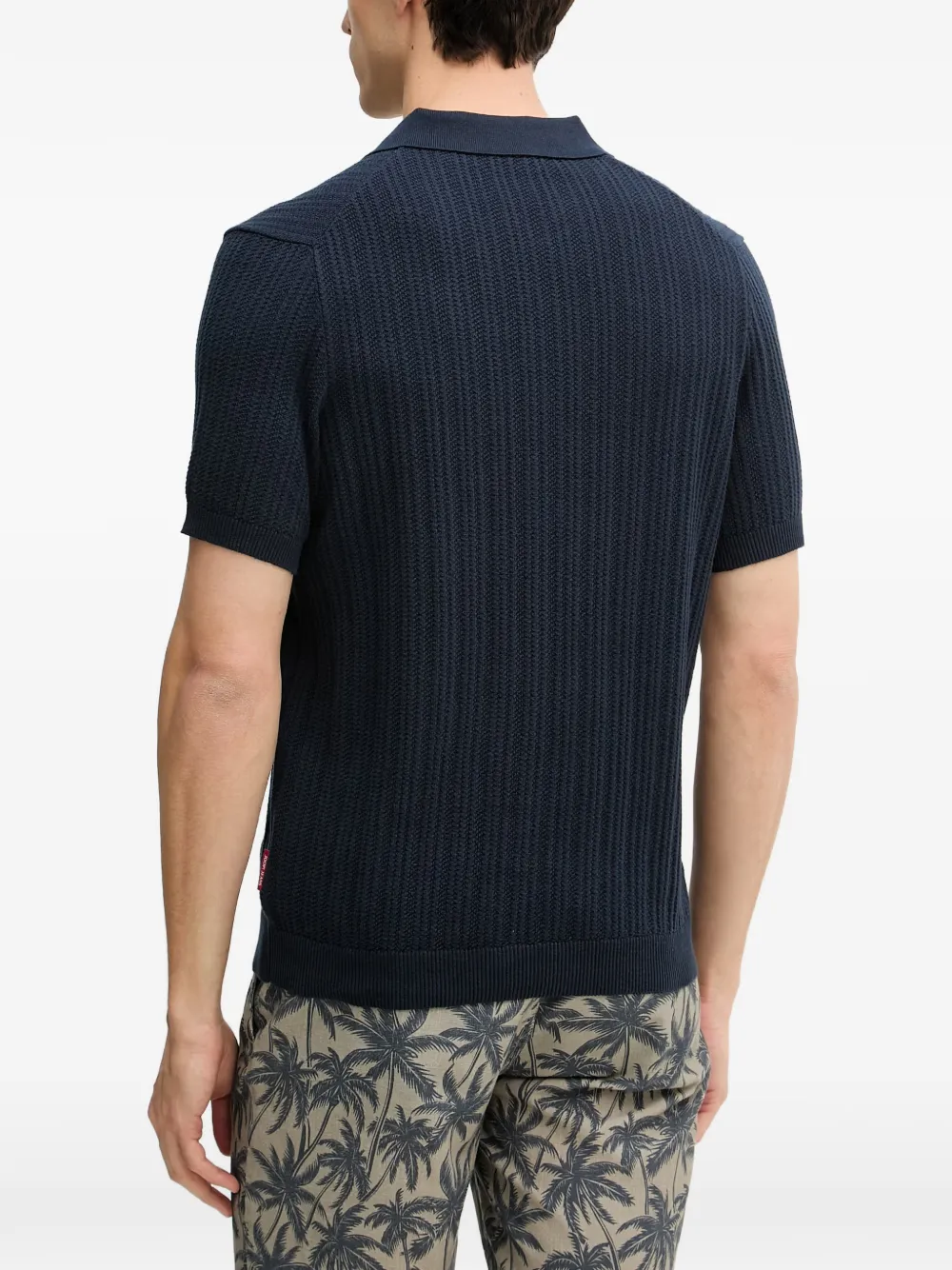 Joop! Poloshirt met textuur Blauw
