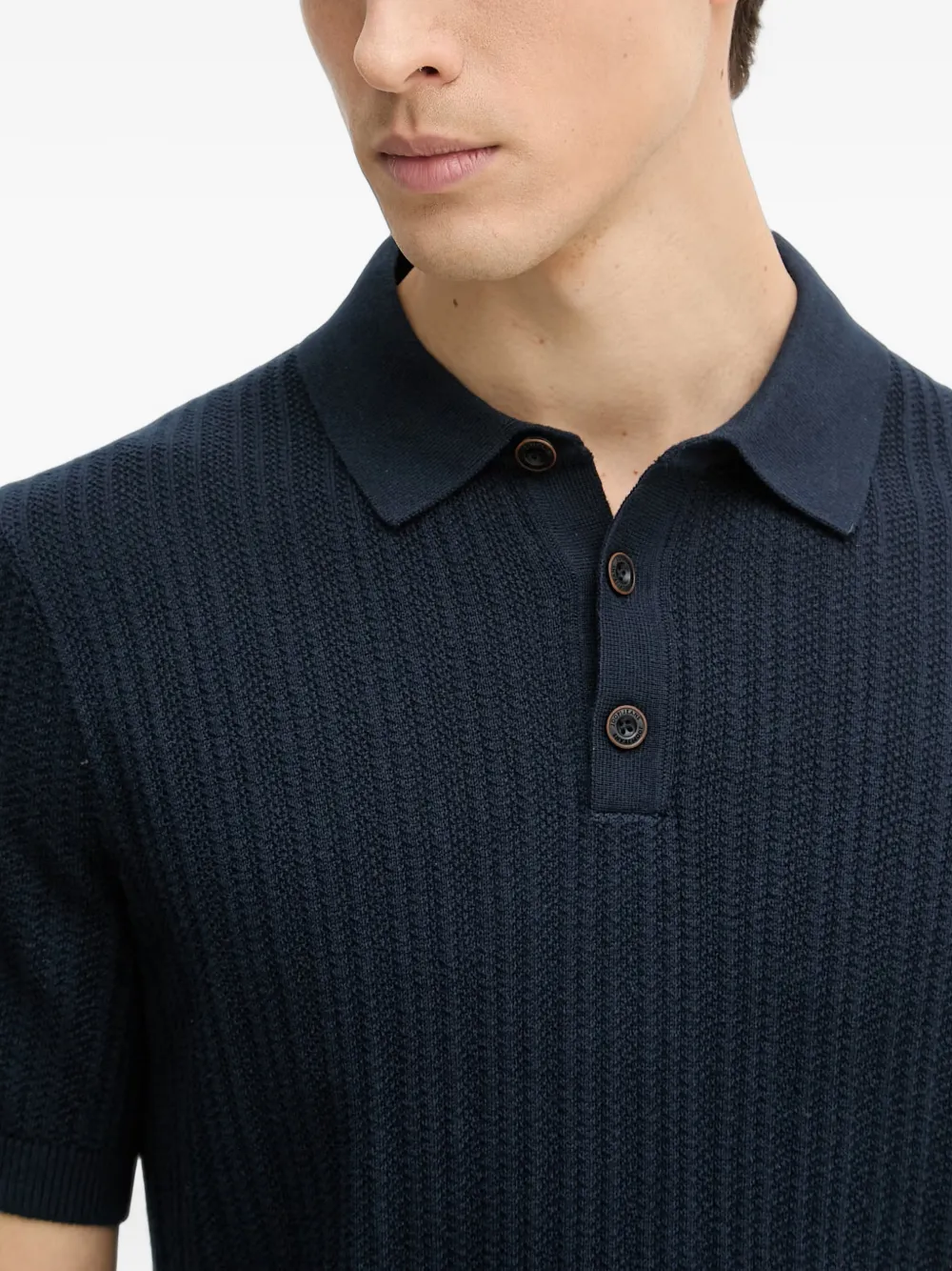 Joop! Poloshirt met textuur Blauw