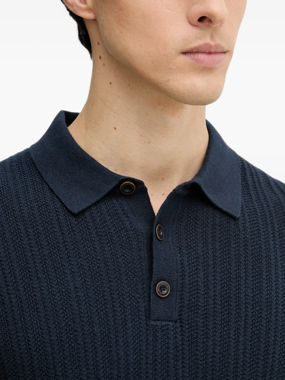 Joop! Poloshirt met textuur Blauw