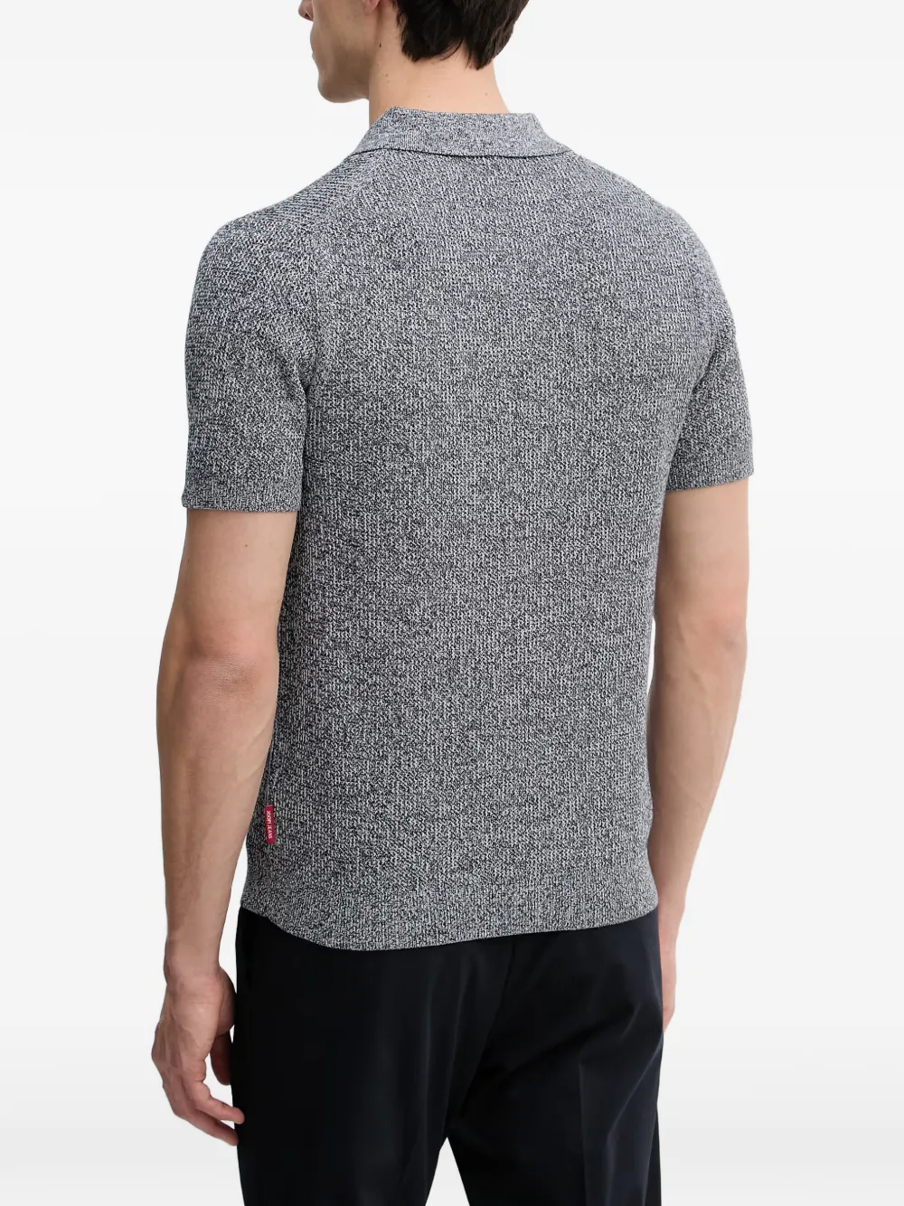 Joop! Adrianor gemêleerd gebreid T-shirt met korte mouwen Grijs
