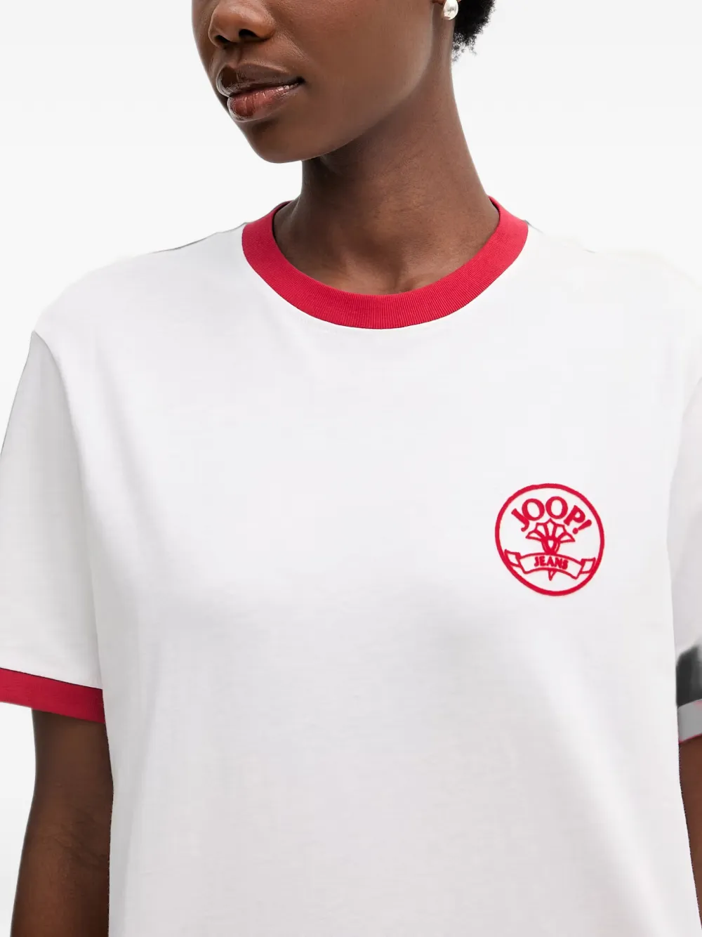 Joop! Tordis T-shirt met logo-print Wit