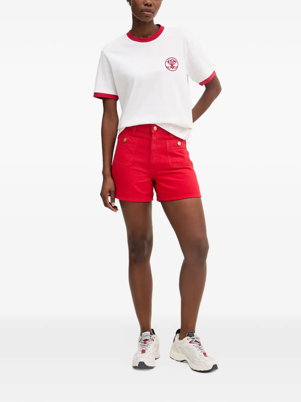 Joop! Tordis T-shirt met logo-print Wit