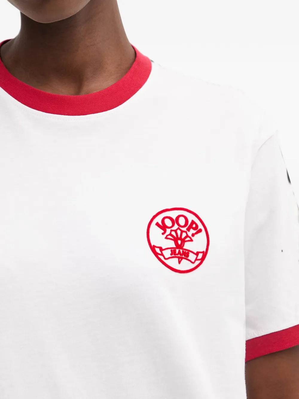 Joop! Tordis T-shirt met logo-print Wit