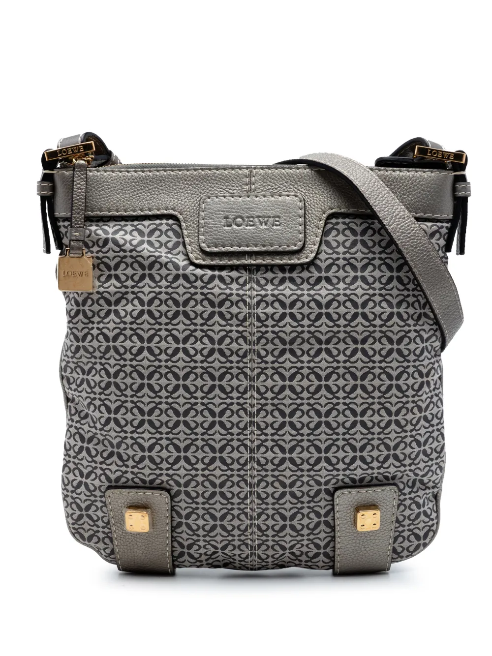 Loewe Pre-Owned 2010-2026 Anagram Canvas New Road crossbody bag - Grigio