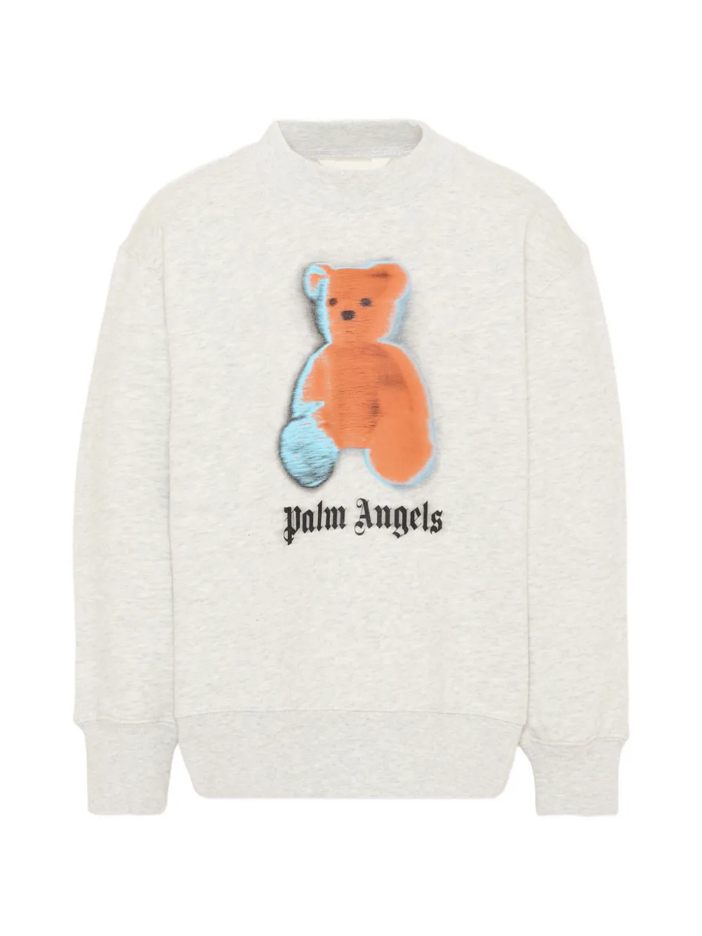 Palm Angels Kids Bear-motif logo-print sweater - Grigio