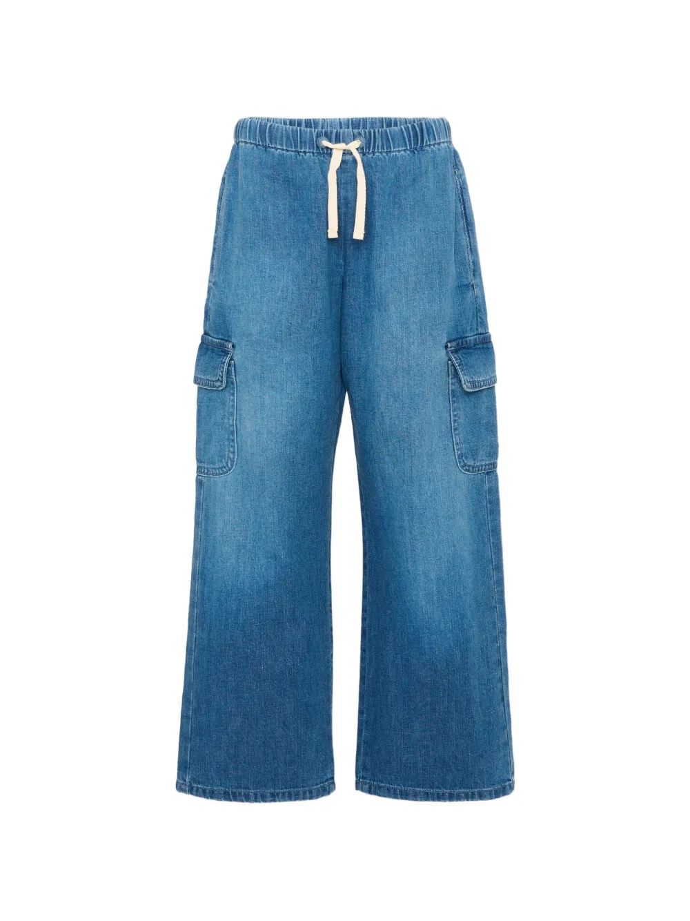 Palm Angels Kids logo-print cargo pants - Blu