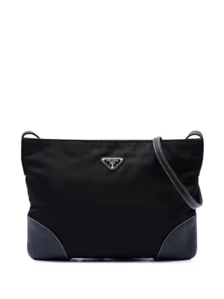 Prada Pre-Owned 2013-2026 Vitello Daino Trimmed Tessuto Zip Top