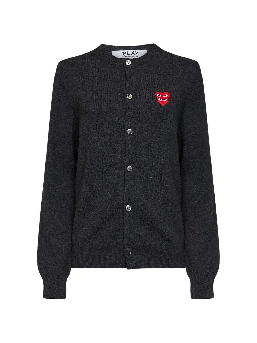 Comme Des Garçons Play heart-appliqué cardigan - Grigio