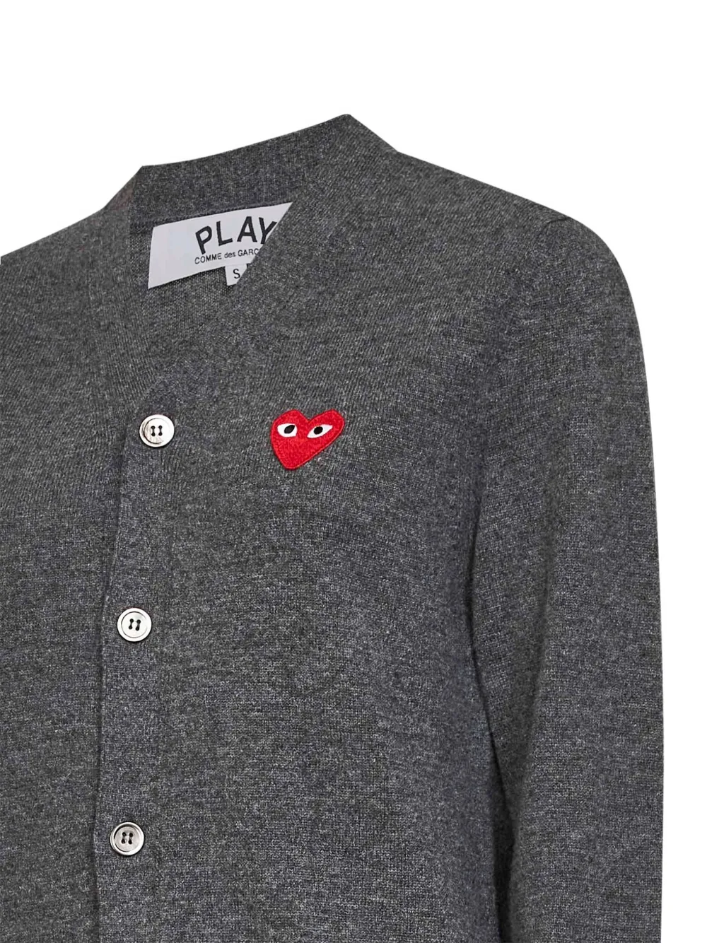 Comme Des Garçons Play Vest met hart-applicatie Grijs