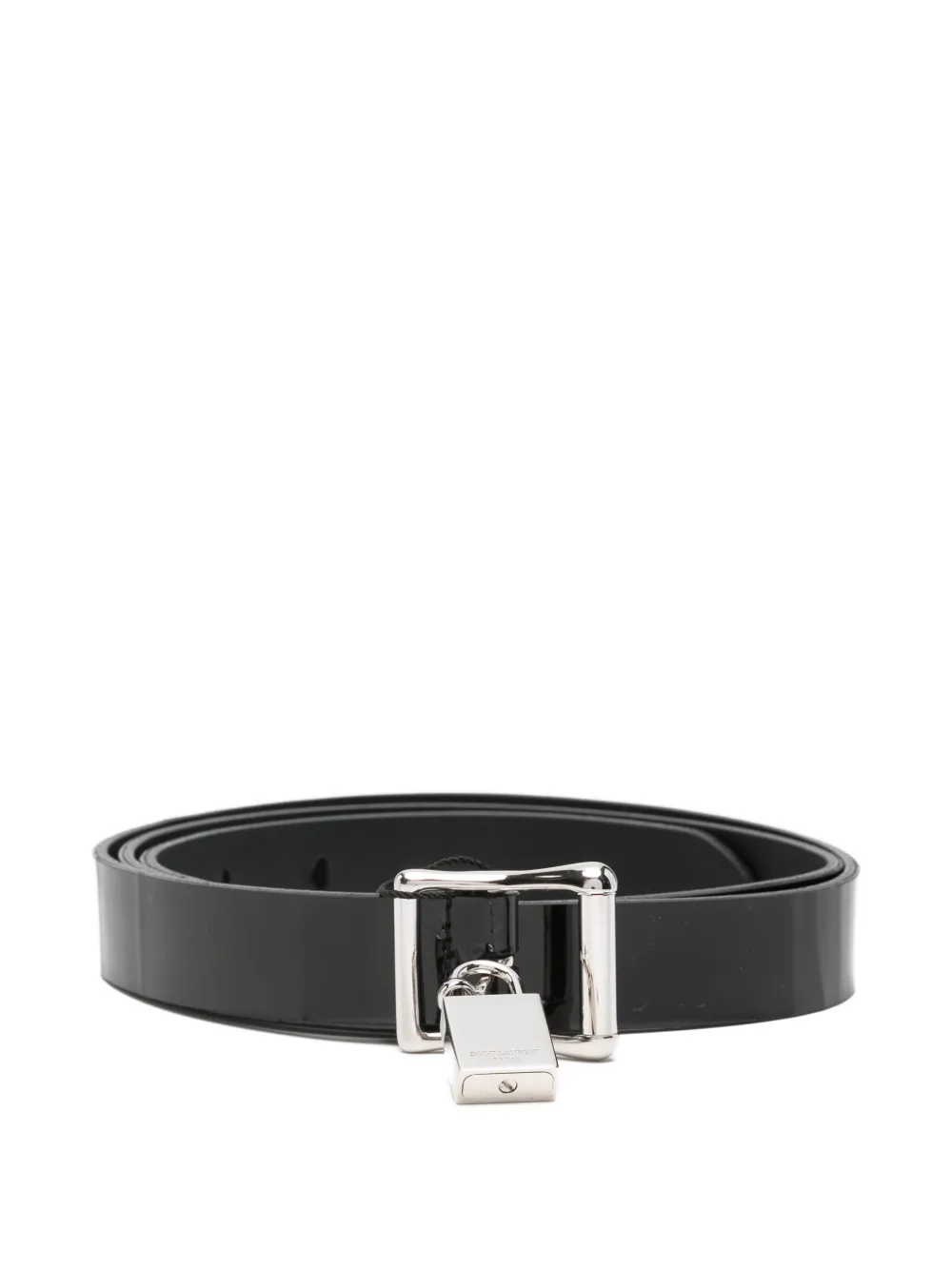 Saint Laurent Pre-Owned padlock-detail belt - Nero