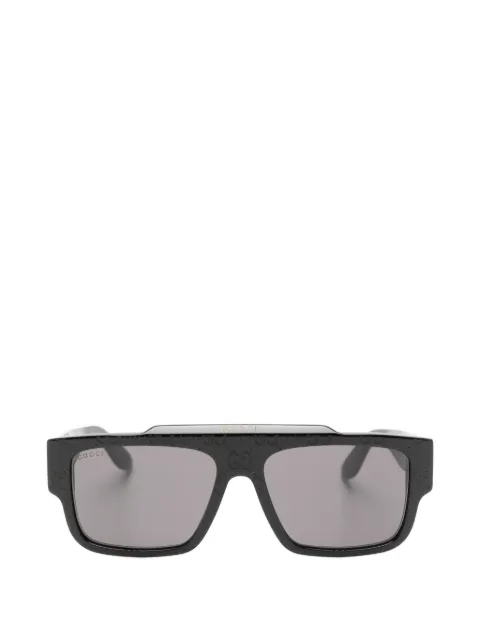 Gucci Pre-Owned GG-monogram rectangle-frame sunglasses