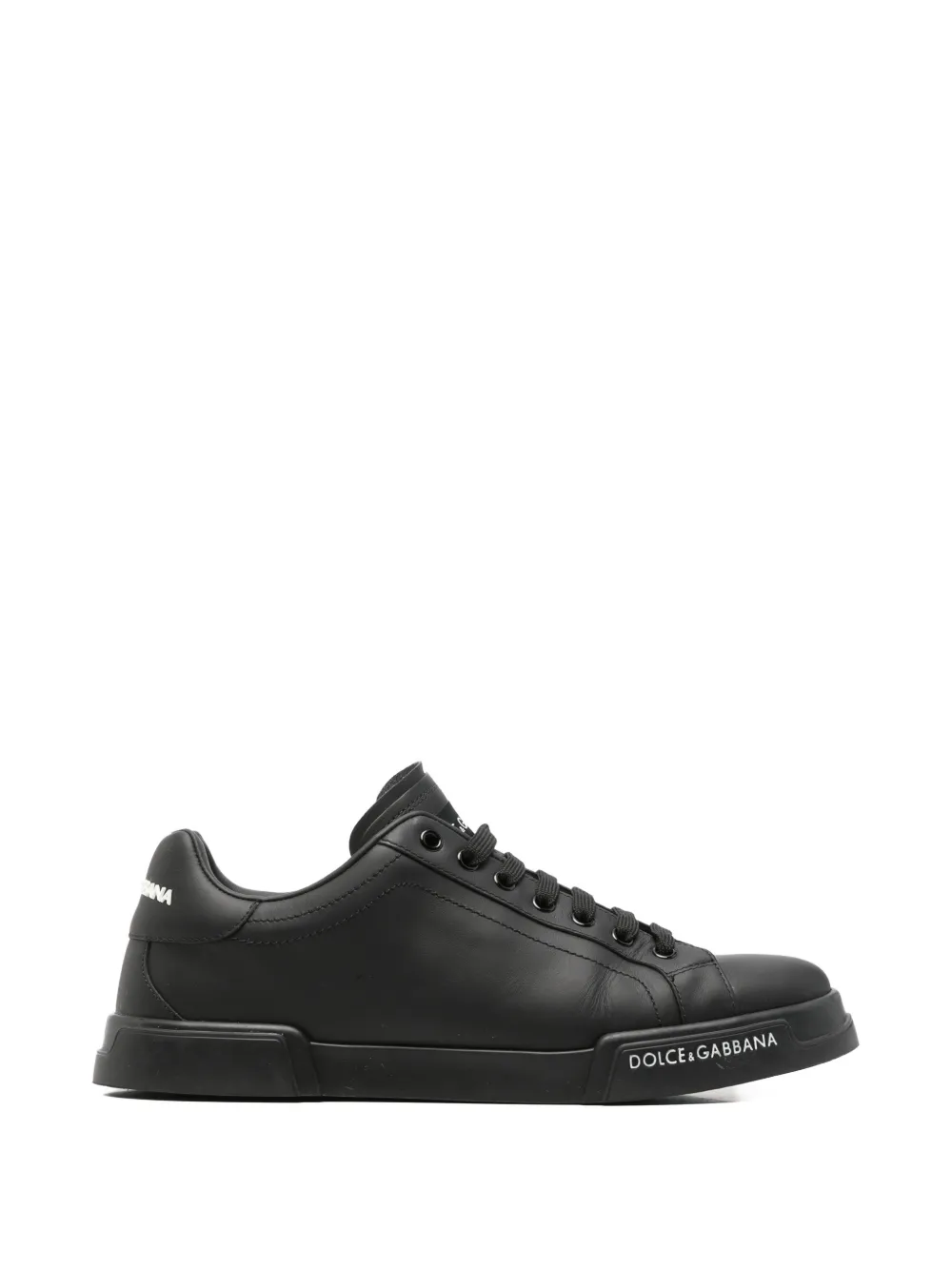 Dolce & Gabbana Pre-Owned Portofino leather sneakers - Nero