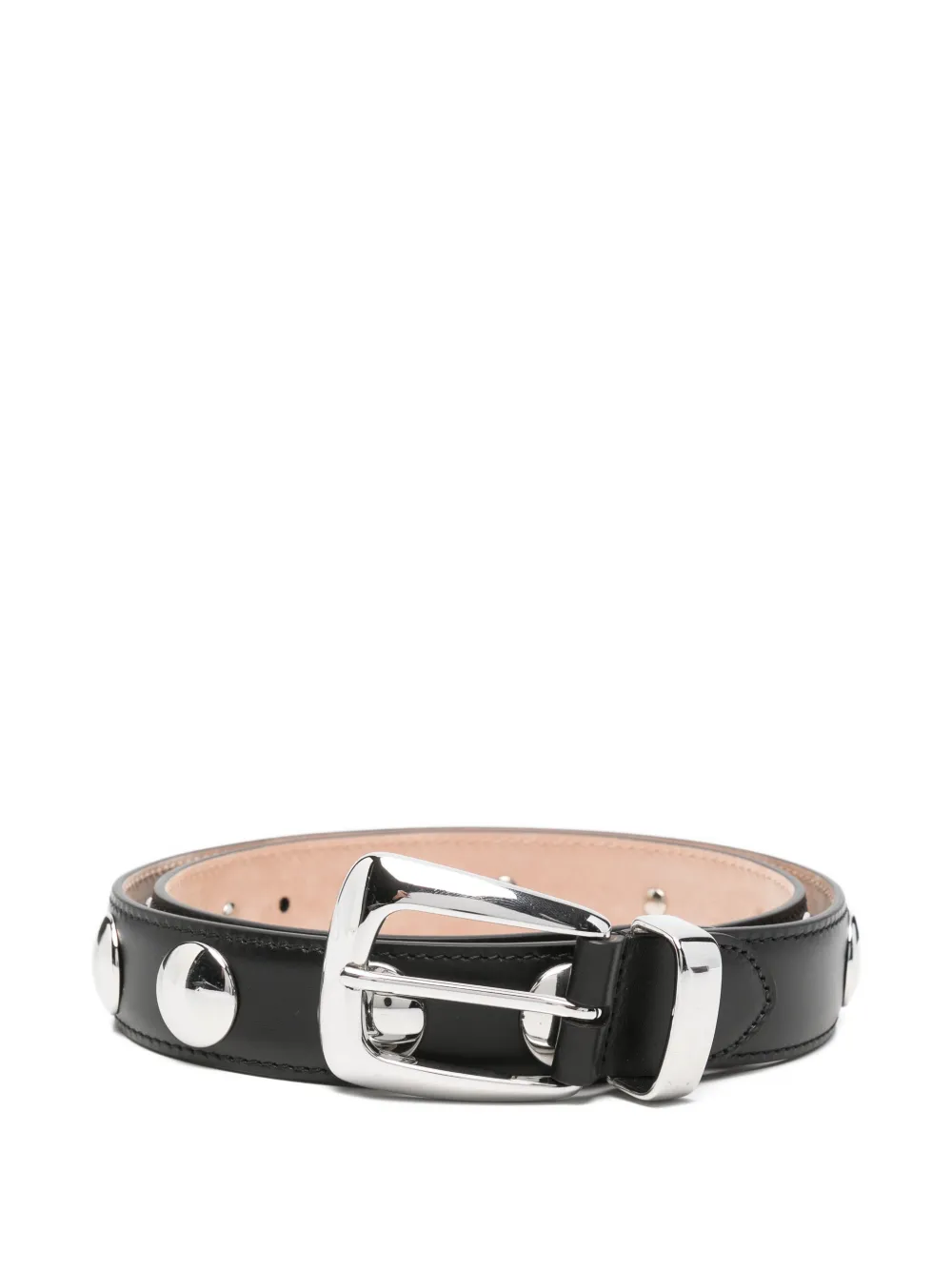 KHAITE Pre-Owned Benny studded belt - Nero