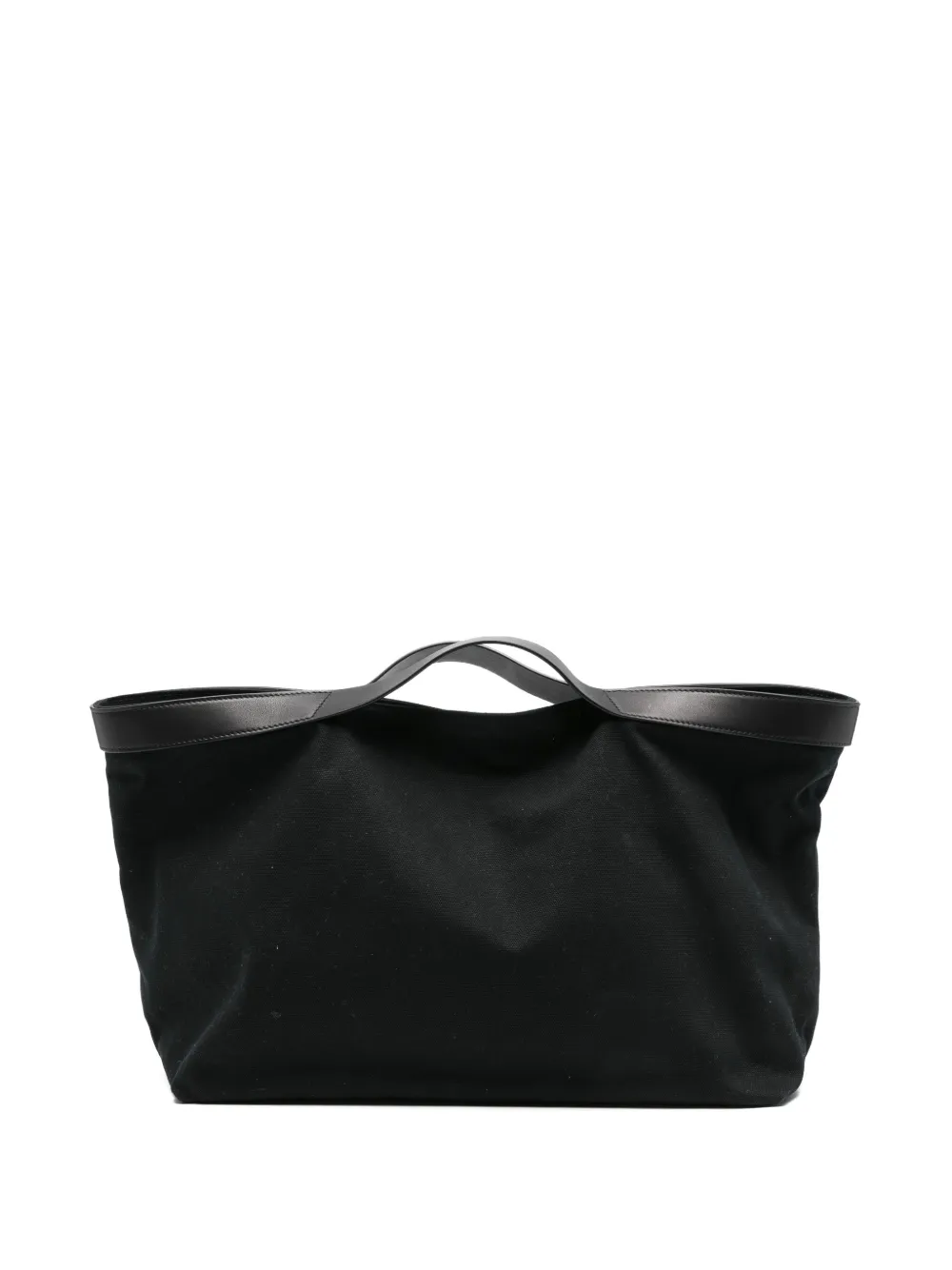 The Row Pre-Owned Kit leather-trim tote bag - Nero