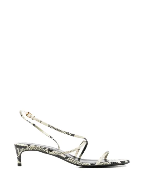  KHAITE Pre-Owned sandalias Loop con estampado de piel de serpiente