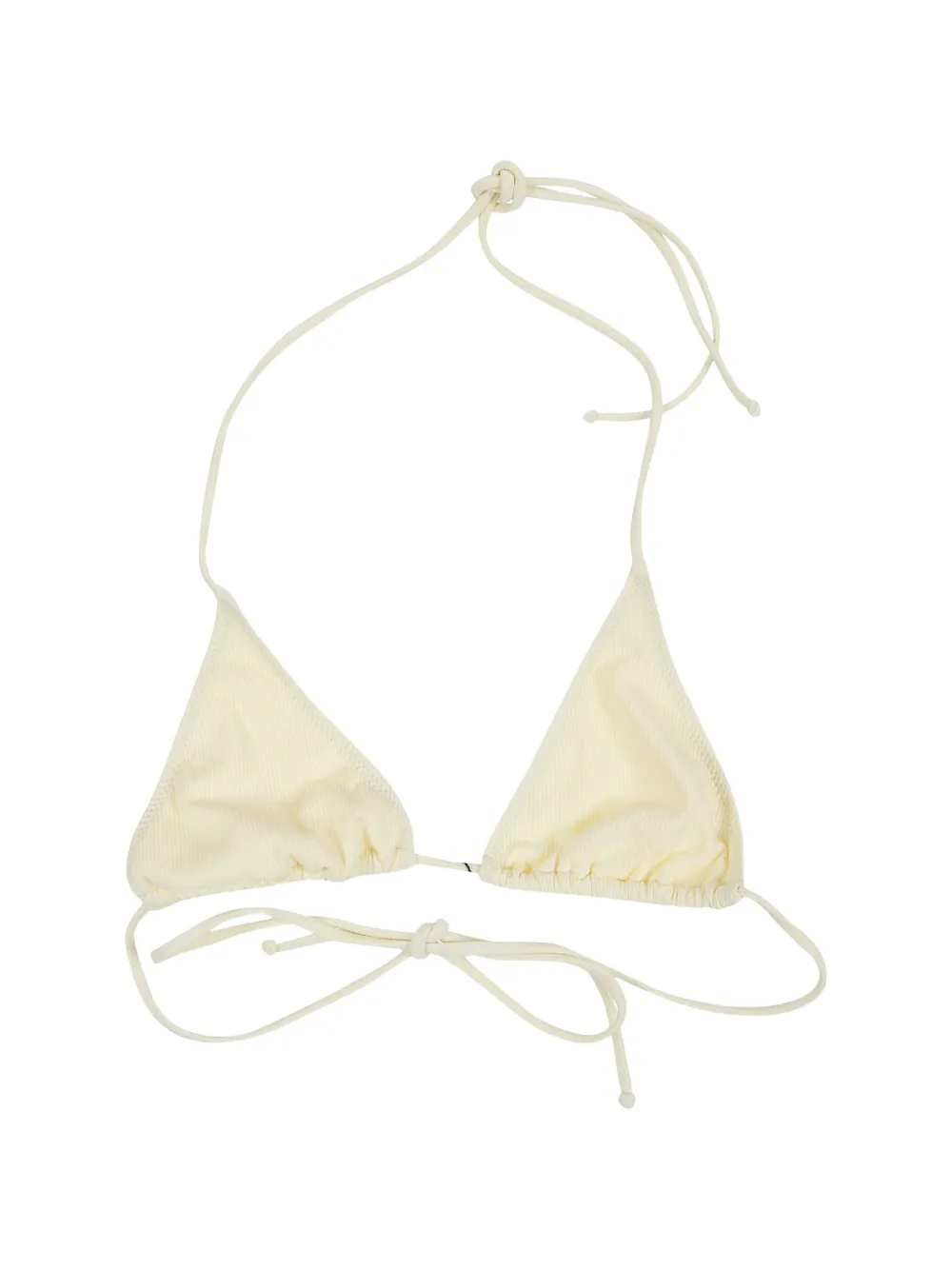 BELAMER ribbed triangle bikini top - Toni neutri