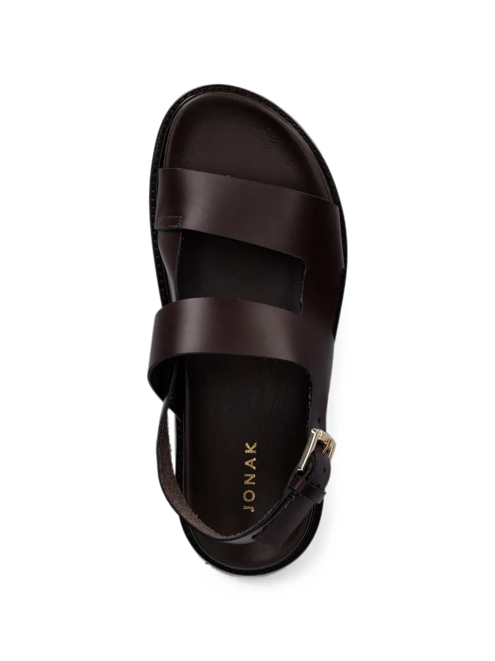 JONAK PARIS Lagune buckle-fastening leather sandals Bruin