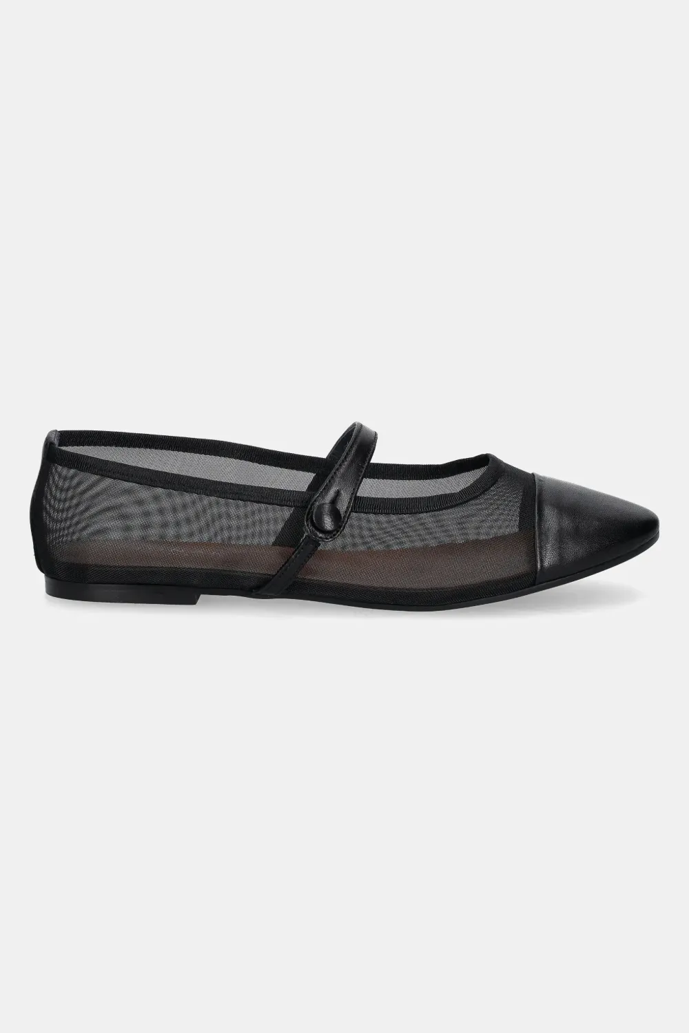 JONAK PARIS Dala mesh leather ballet flats - Nero