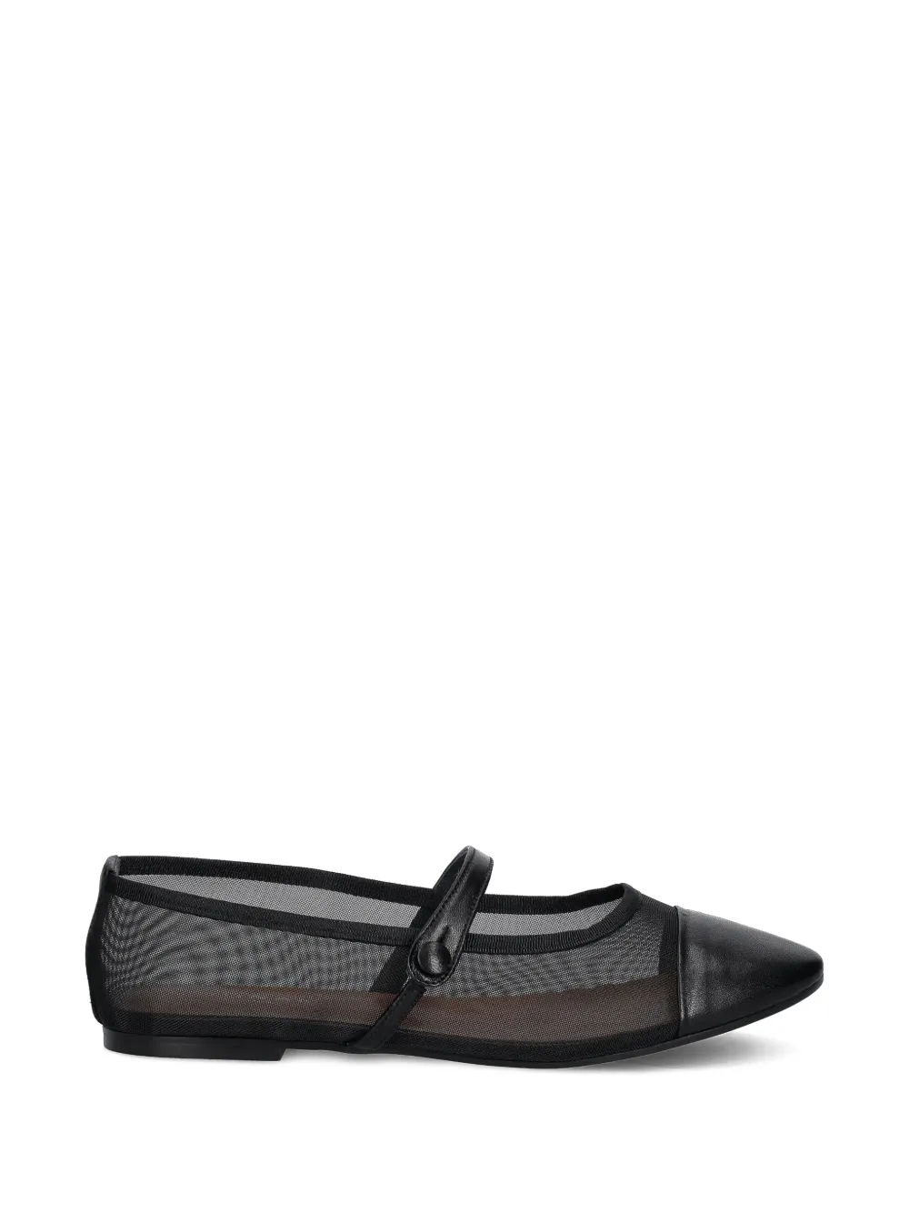 JONAK PARIS Dala mesh leather ballet flats - Nero