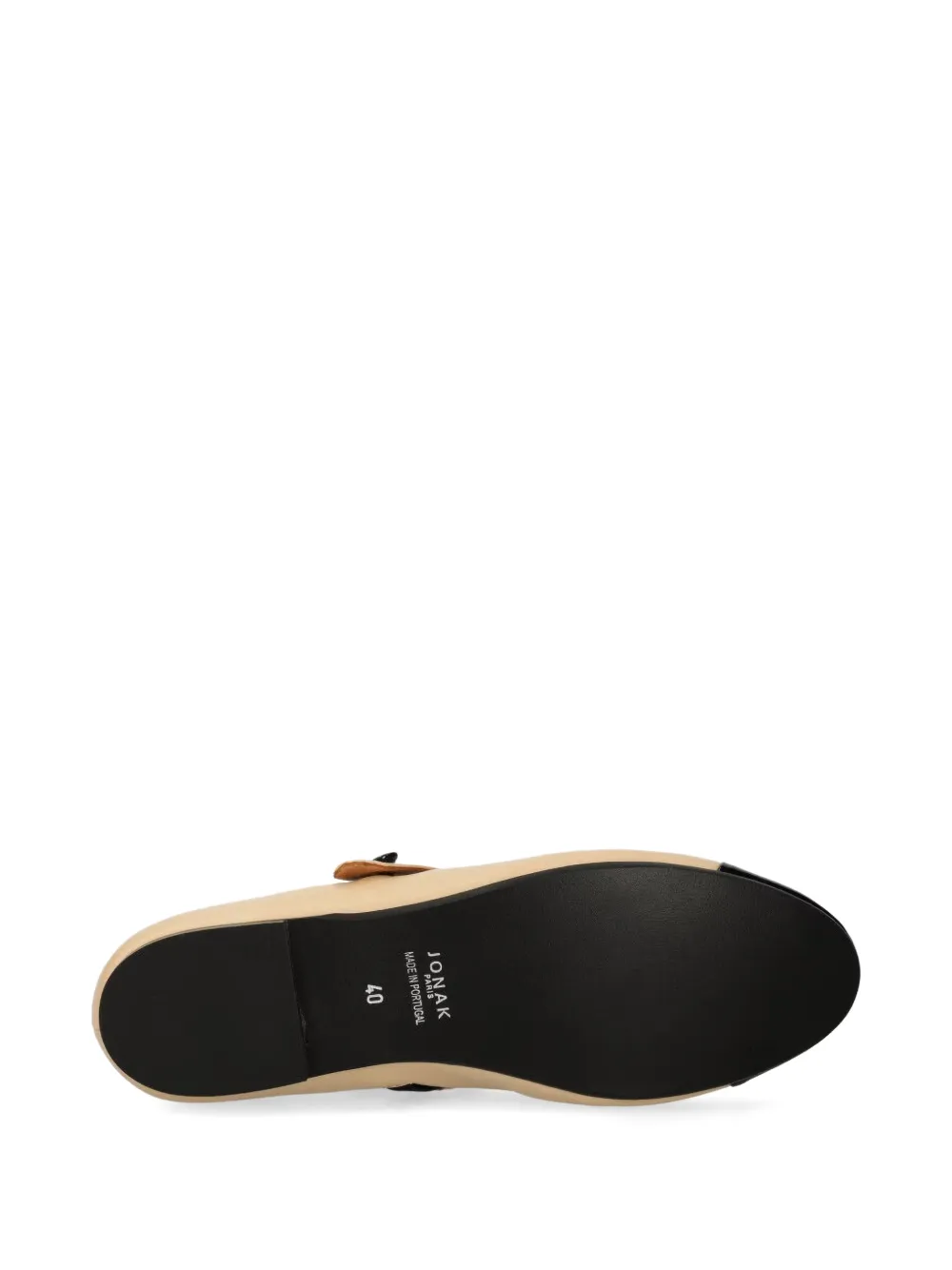 JONAK PARIS Mary Jane ballerina's met lakleren neus Beige