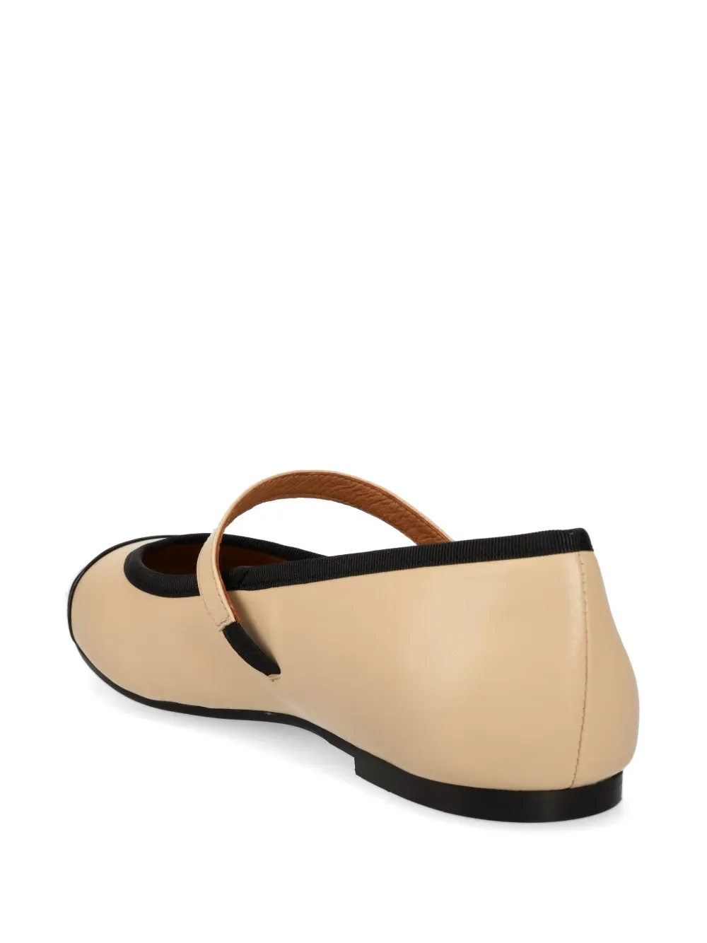 JONAK PARIS Mary Jane ballerina's met lakleren neus Beige
