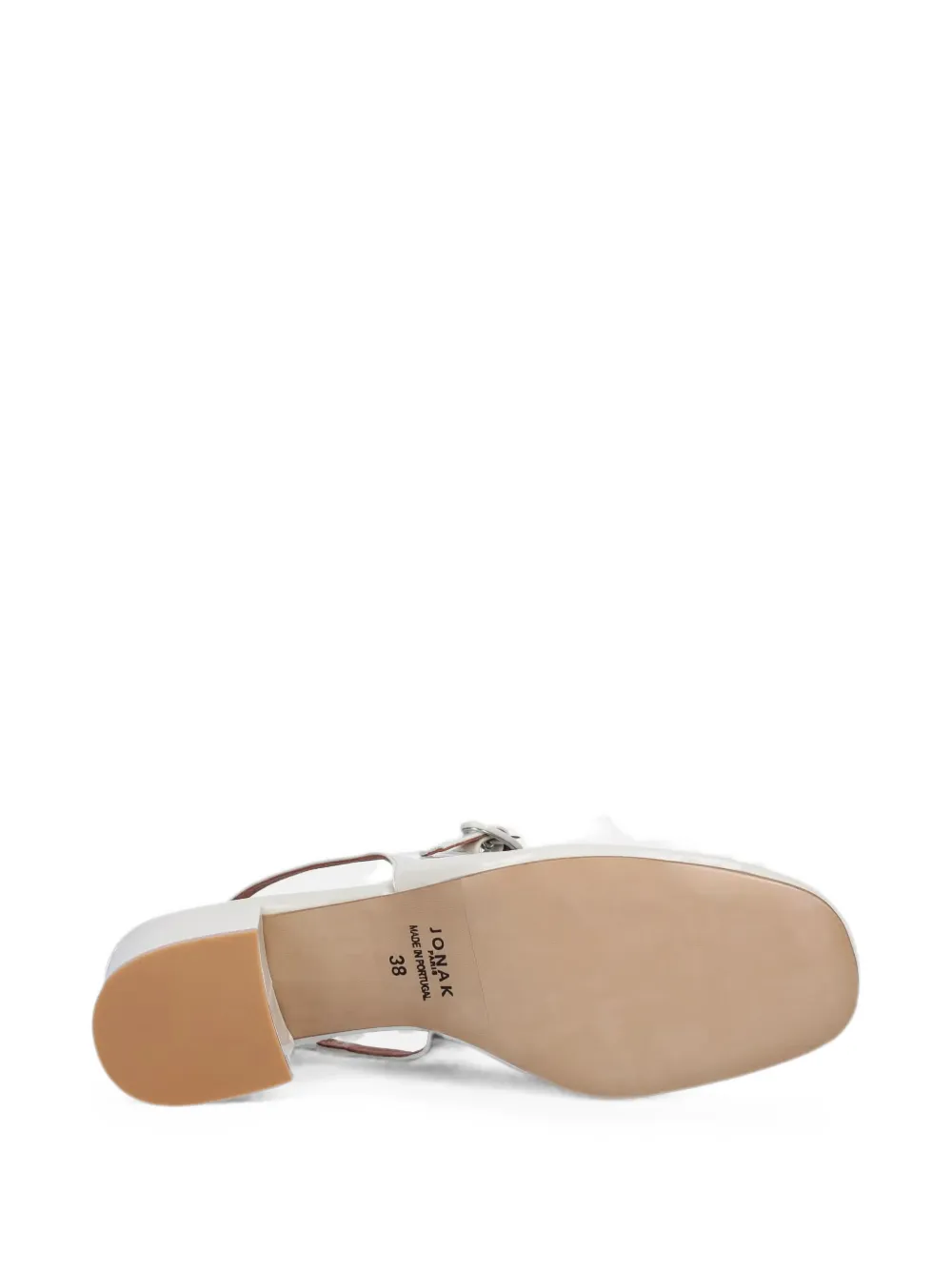 JONAK PARIS Dauphine patent-finish slingback pumps Wit
