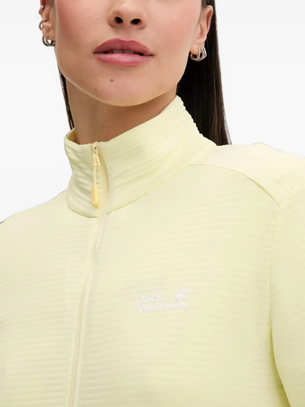 JACK WOLFSKIN Litestride zip-up sweatshirt Geel