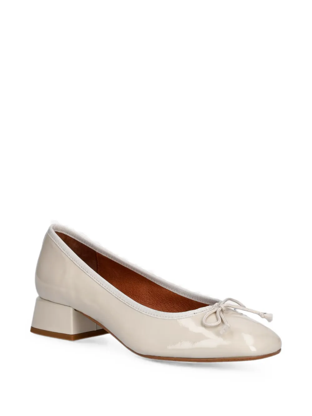 JONAK PARIS Dybil pumps met strikdetail en gelakte afwerking Beige