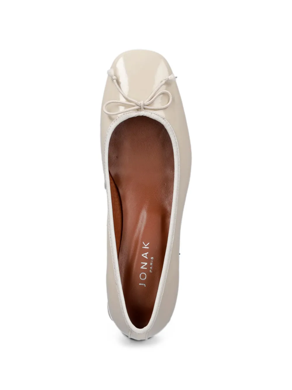 JONAK PARIS Dybil pumps met strikdetail en gelakte afwerking Beige