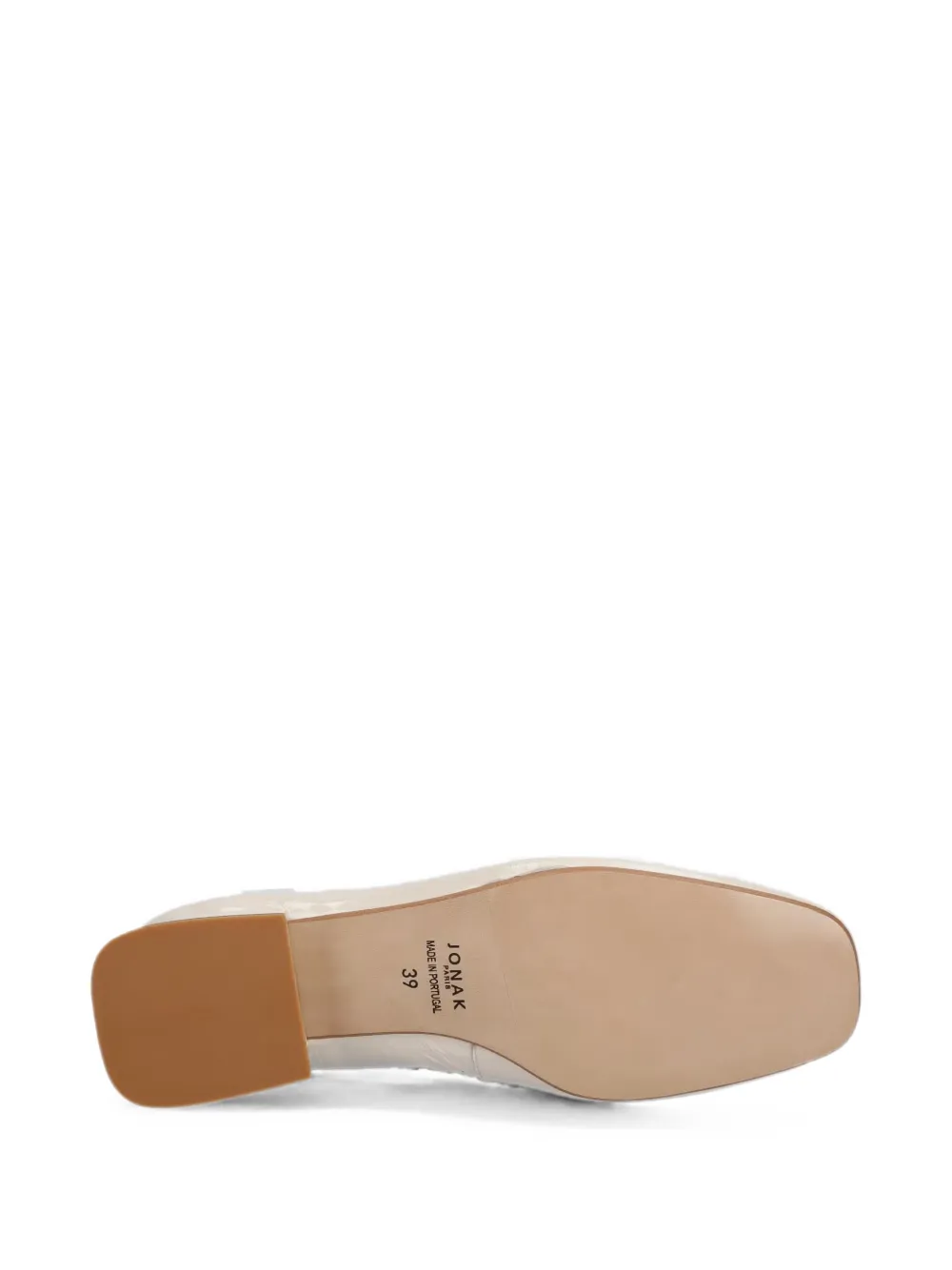 JONAK PARIS Dybil pumps met strikdetail en gelakte afwerking Beige