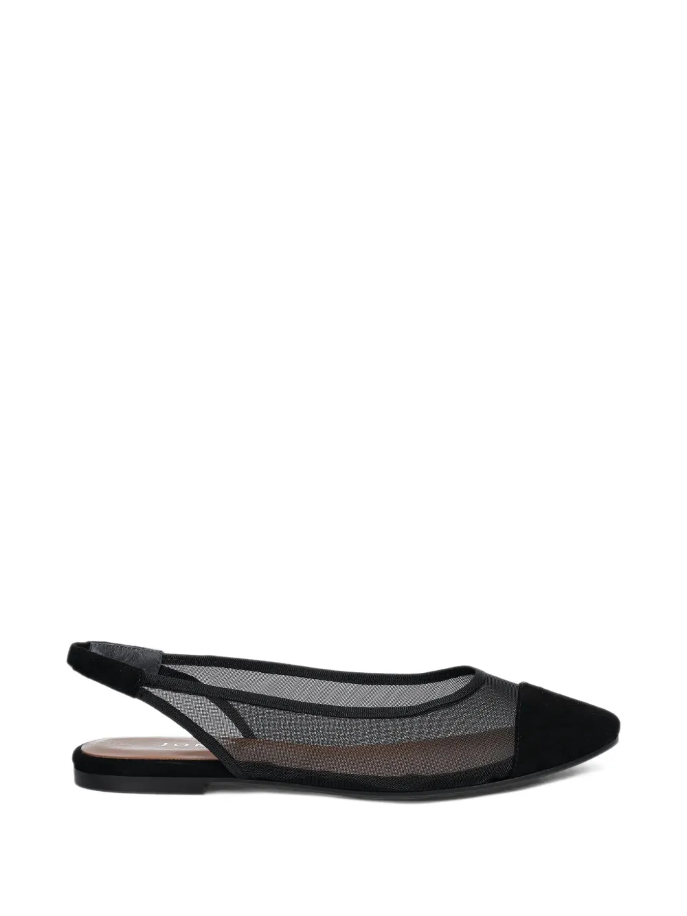 JONAK PARIS Dalayo mesh slingback ballet flats - Nero