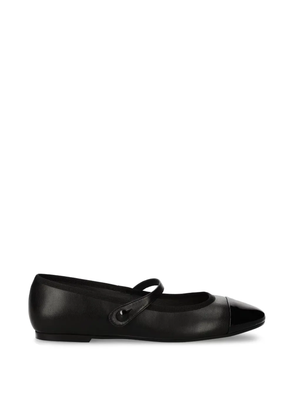 JONAK PARIS Dreux patent-toe-cap touch-strap ballet flats - Nero