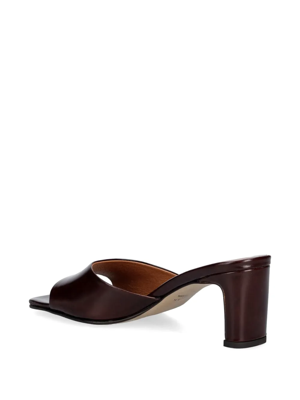 JONAK PARIS Derive leren sandalen met vierkante neus Bruin