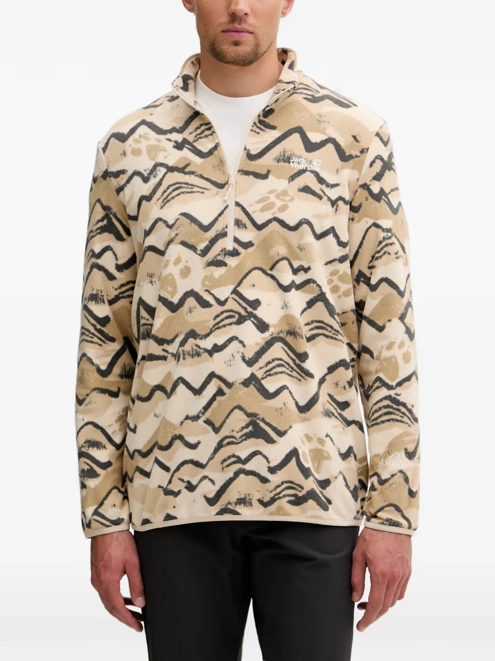 JACK WOLFSKIN Paw Era 100 half-zip sweatshirt - Toni neutri