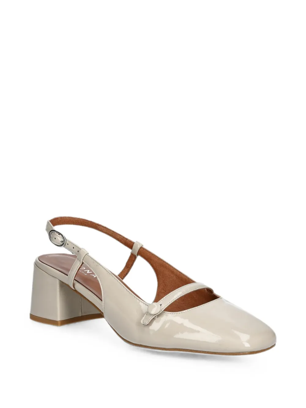 JONAK PARIS Dario slingback pumps met gelakte afwerking Beige