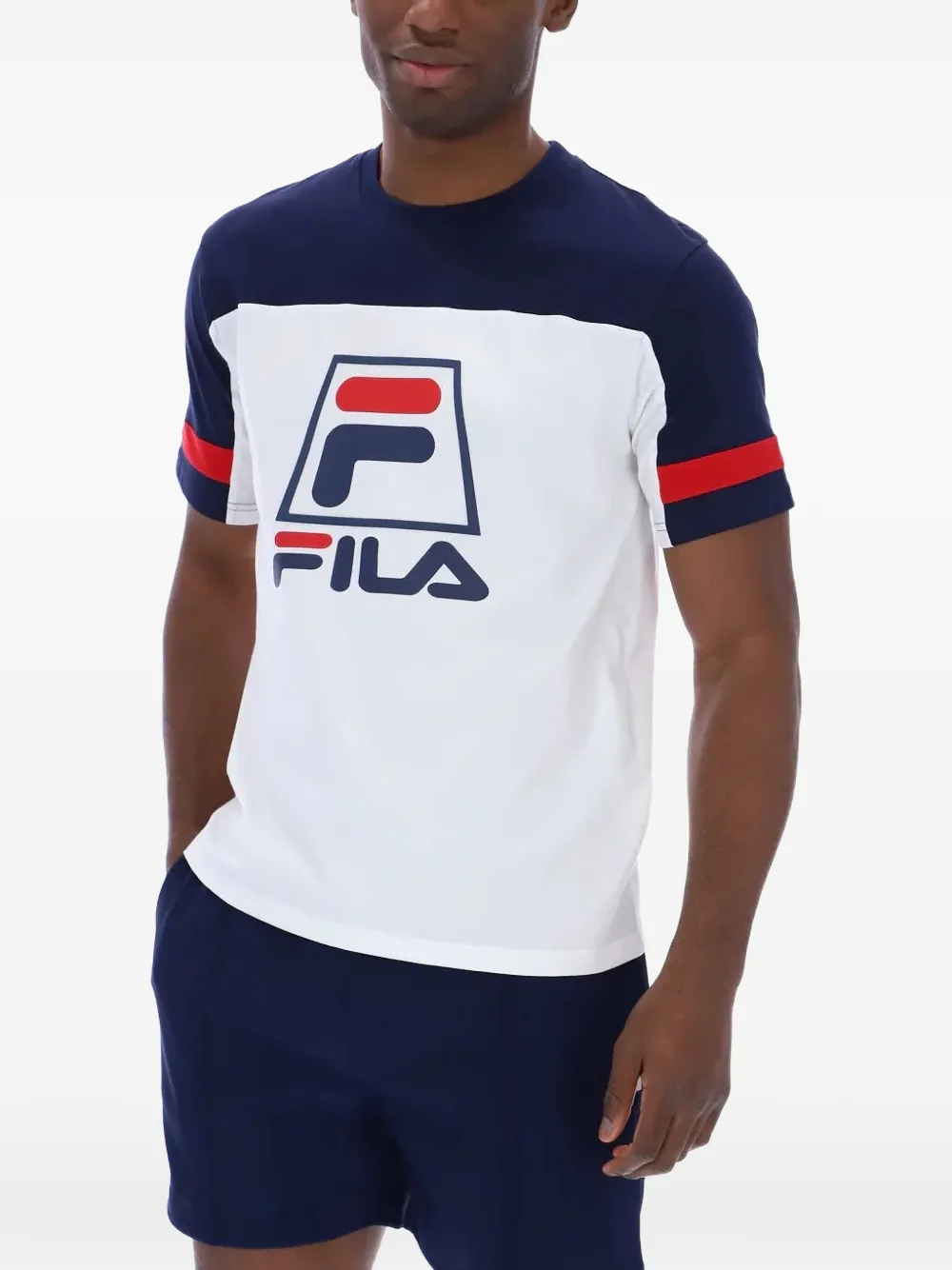 Fila Damon T-shirt met logoprint Wit