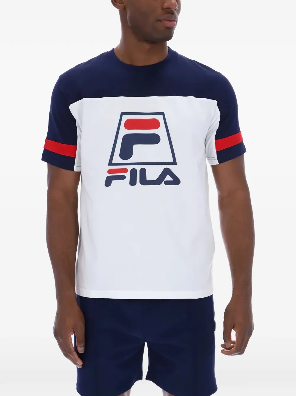 Fila Damon T-shirt met logoprint Wit