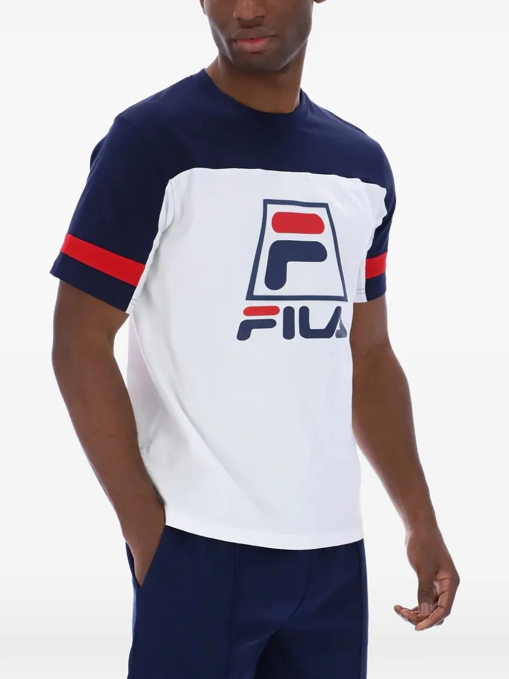 Fila Damon T-shirt met logoprint Wit