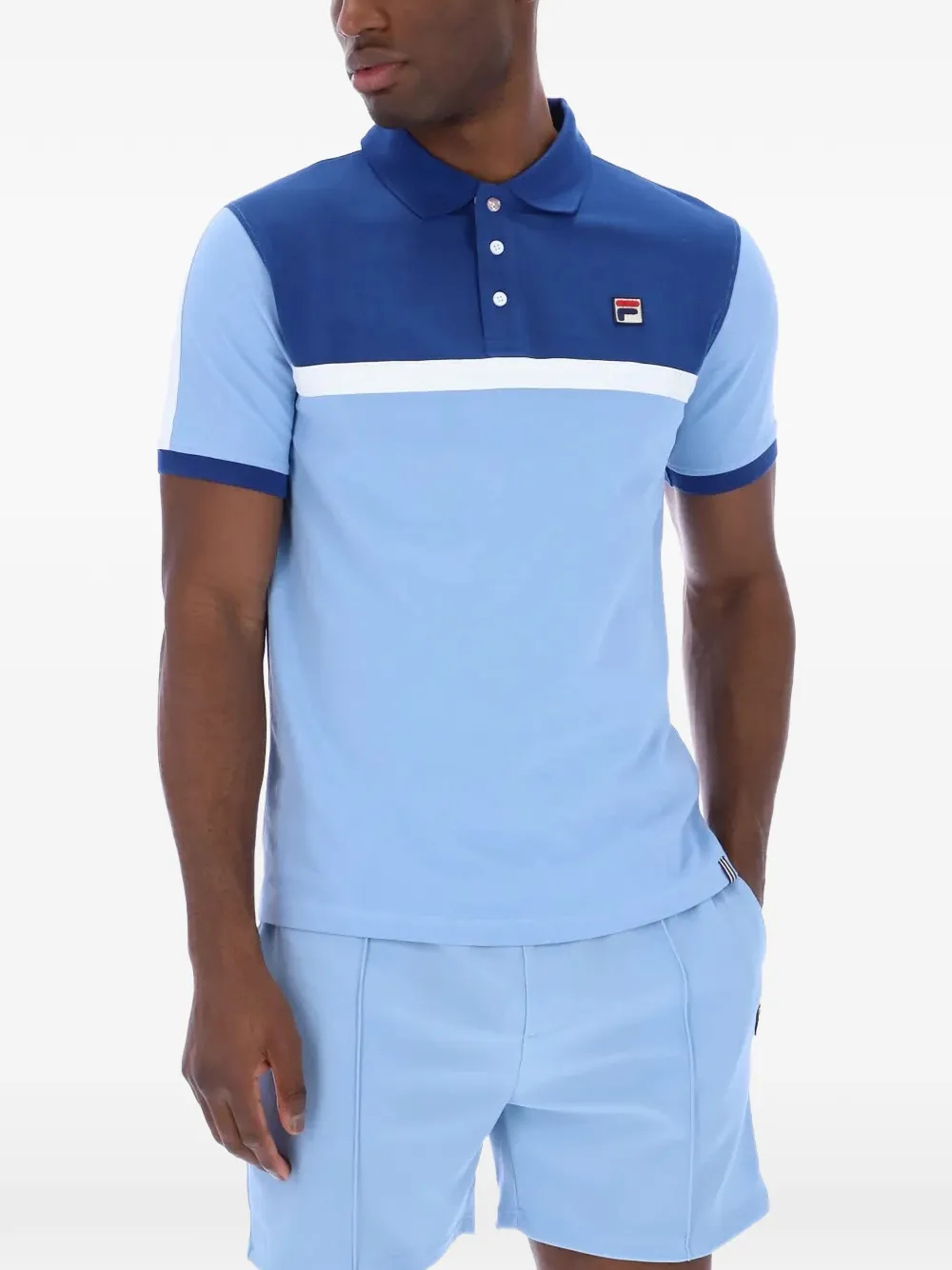 Fila Mattia poloshirt met logopatch Blauw