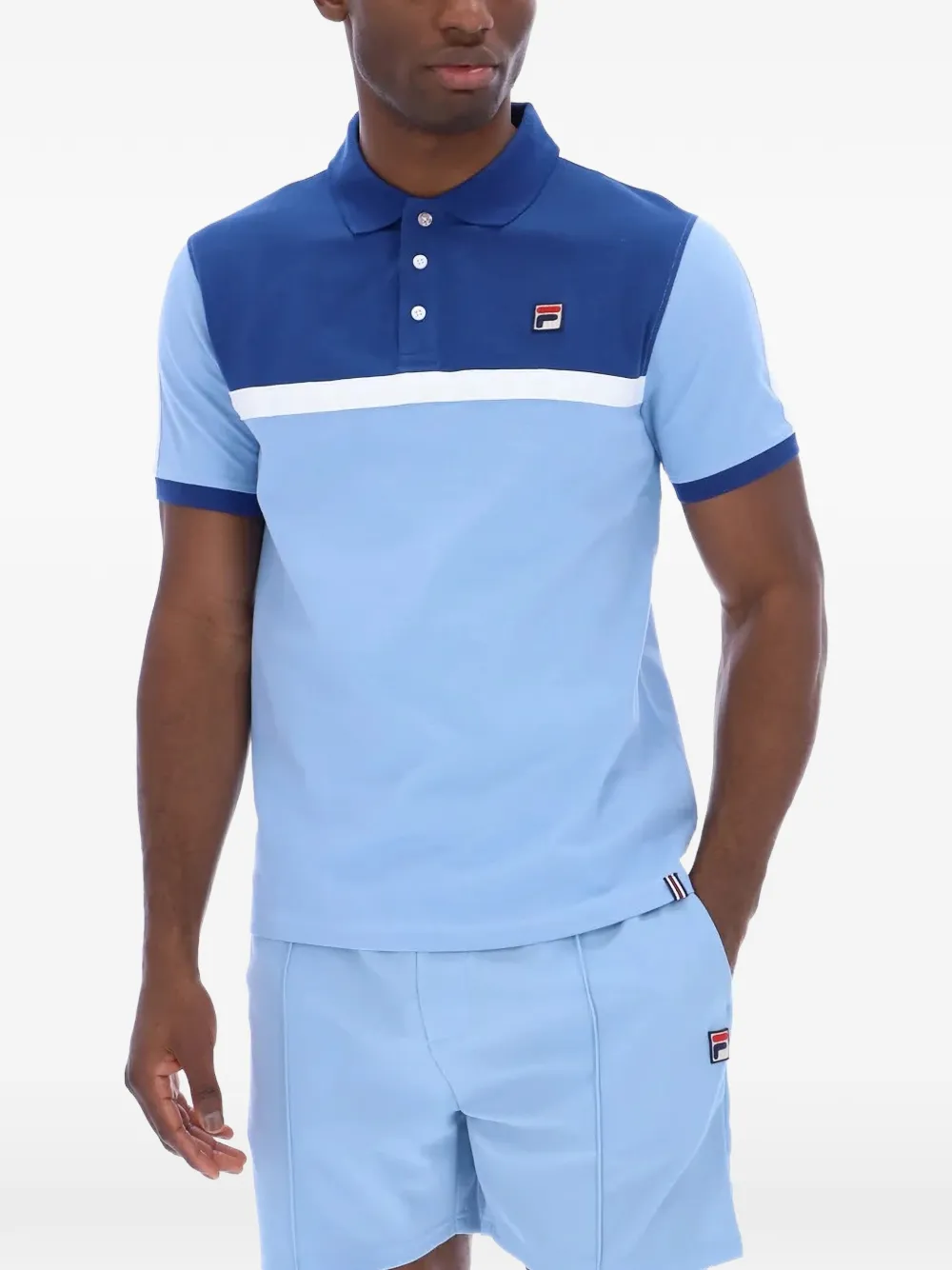 Fila Mattia poloshirt met logopatch Blauw