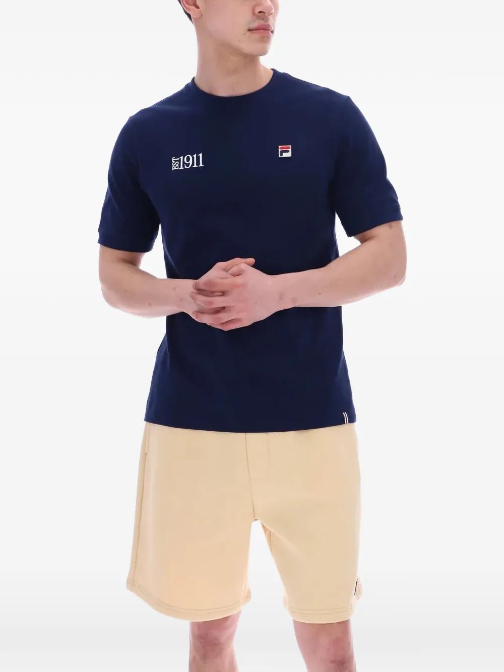 Fila Silvio T-shirt met logopatch Blauw