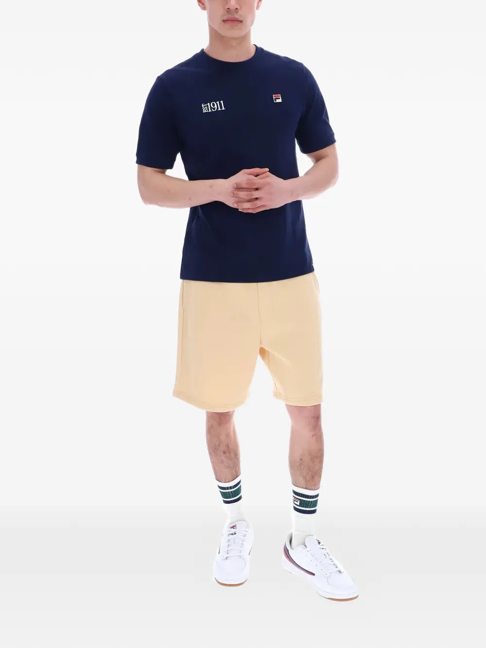 Fila Silvio T-shirt met logopatch Blauw
