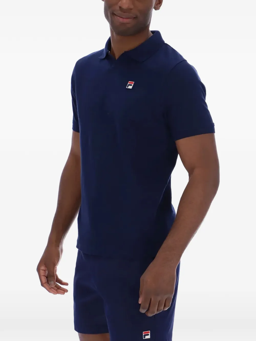 Fila Tristiano T-shirt met logopatch en korte mouwen Blauw