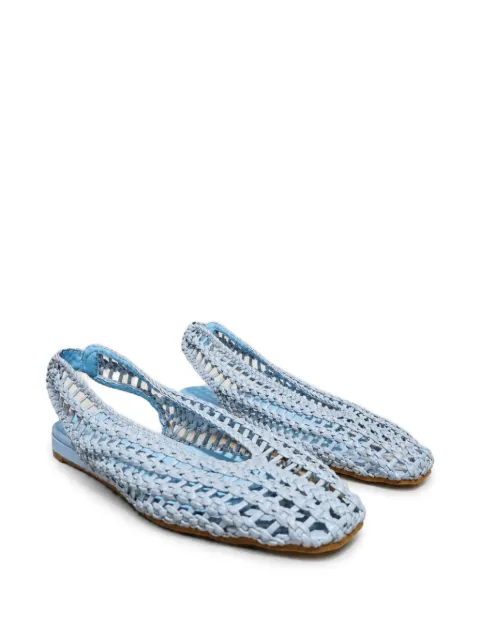 Poche Paris woven slingback pumps